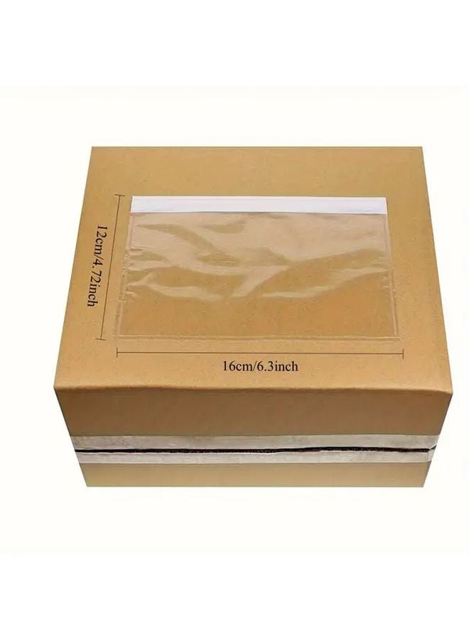 100pcs 4.72x6.3 Inch Clear Adhesive Top Pouches For Packing Slips And Shipping Labels - Image 1